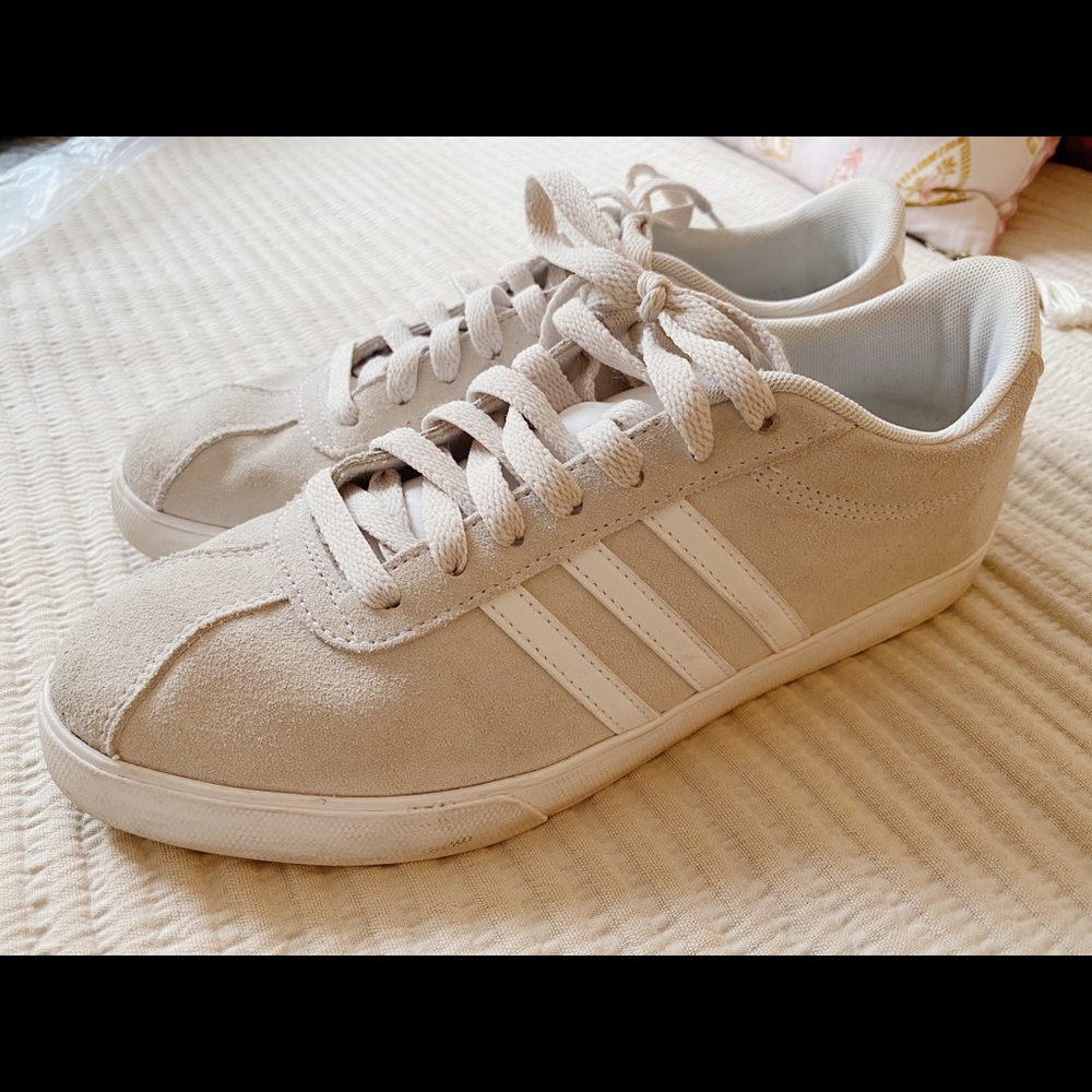 adidas beige sneakers size 9